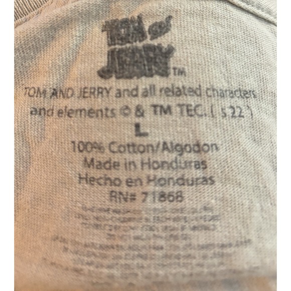 Tom and Jerry Officially Licensed  Graphic Print Tee T-Shirt Large Cartoon - Picture 6 of 6